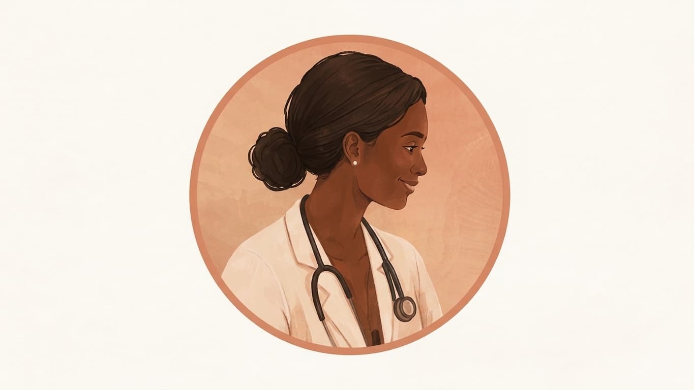 Illustrated portrait of a referring pediatrician